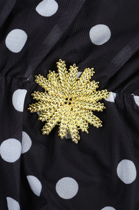 Sexy Polka Dot V-Neck Mini Dress