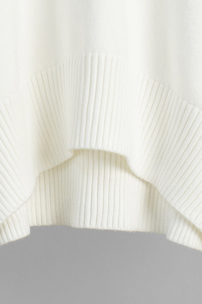 Solid Color Turtleneck Knit Sweater