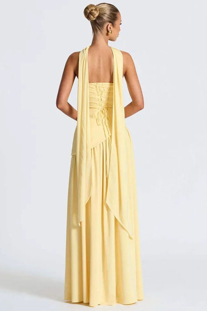 Strapless Side Slit Maxi Prom Dress