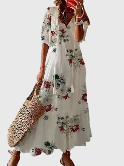 V-Neck Tiered Maxi Dress Summer 6