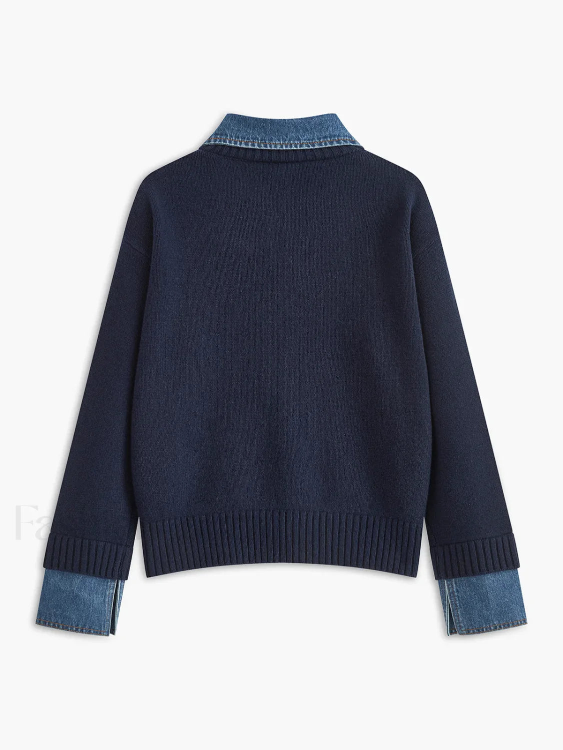 2 in 1 Panel Lapel Sweater