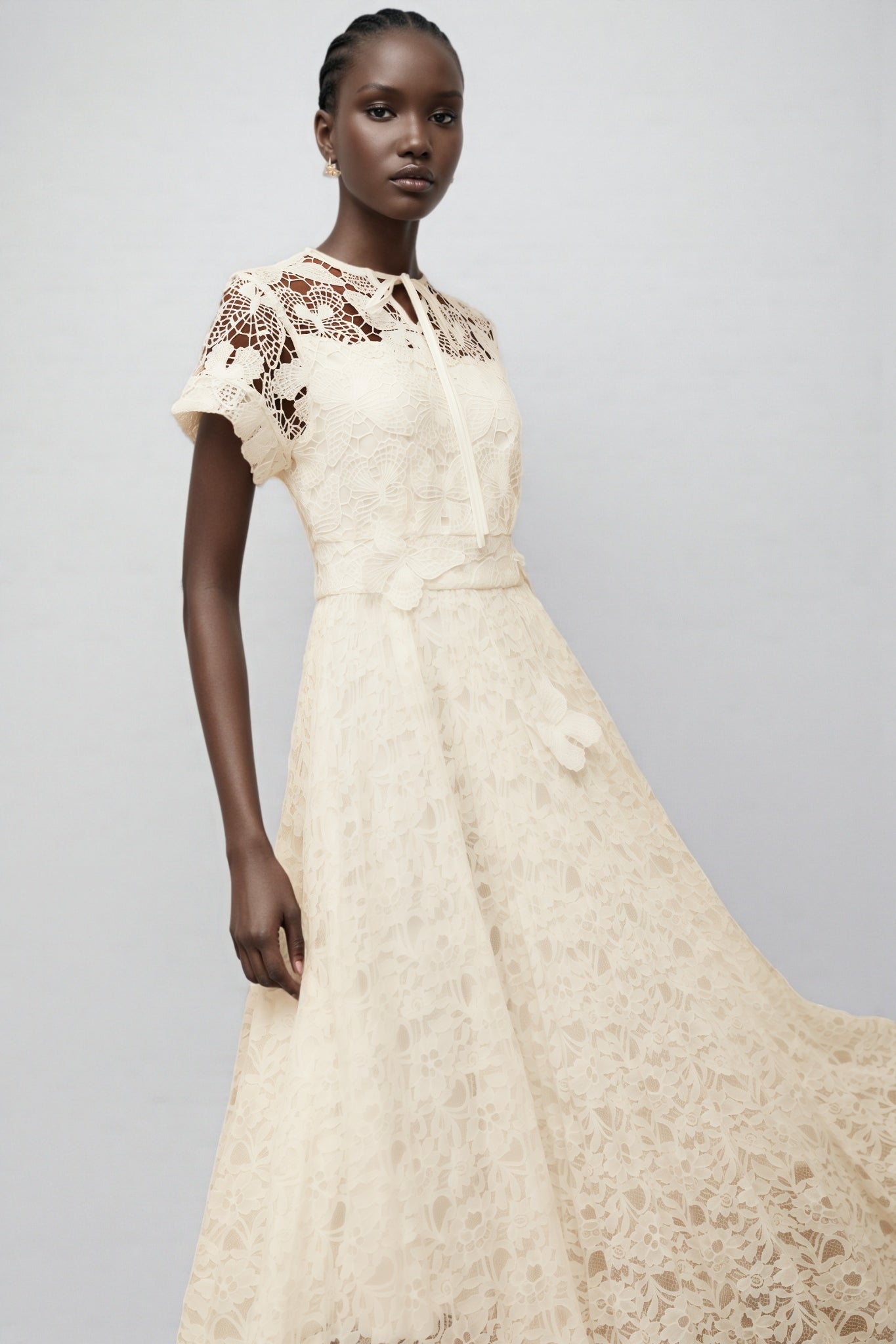 Zephrt White Lace Maxi Dress - View 6
