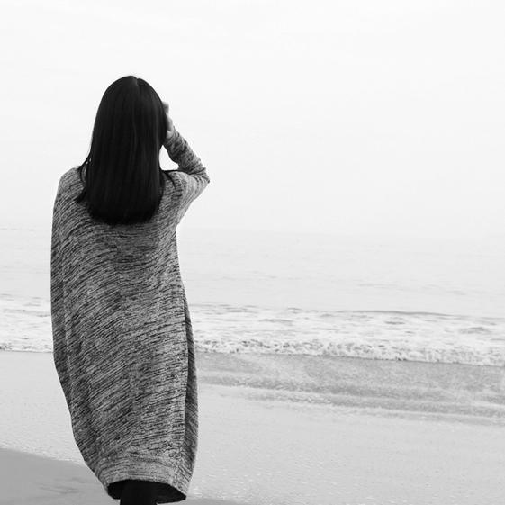 New Fall Gray Sweater Dresses Oversize Asymmetric Knitted Dress