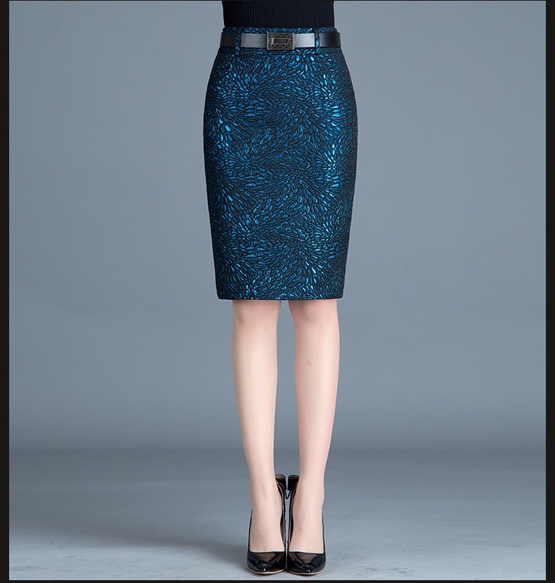 Best In Me Blue Pencil Skirt