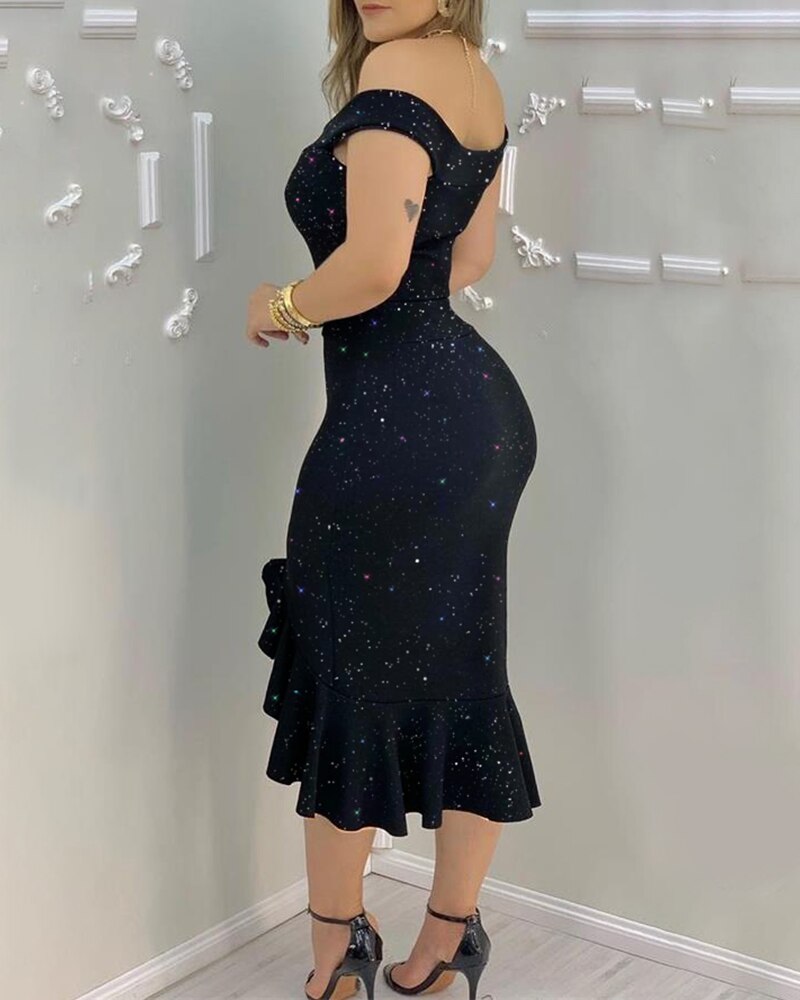 Velvet Long Sleeve Deep V-Neck Bodycon Mini Dress