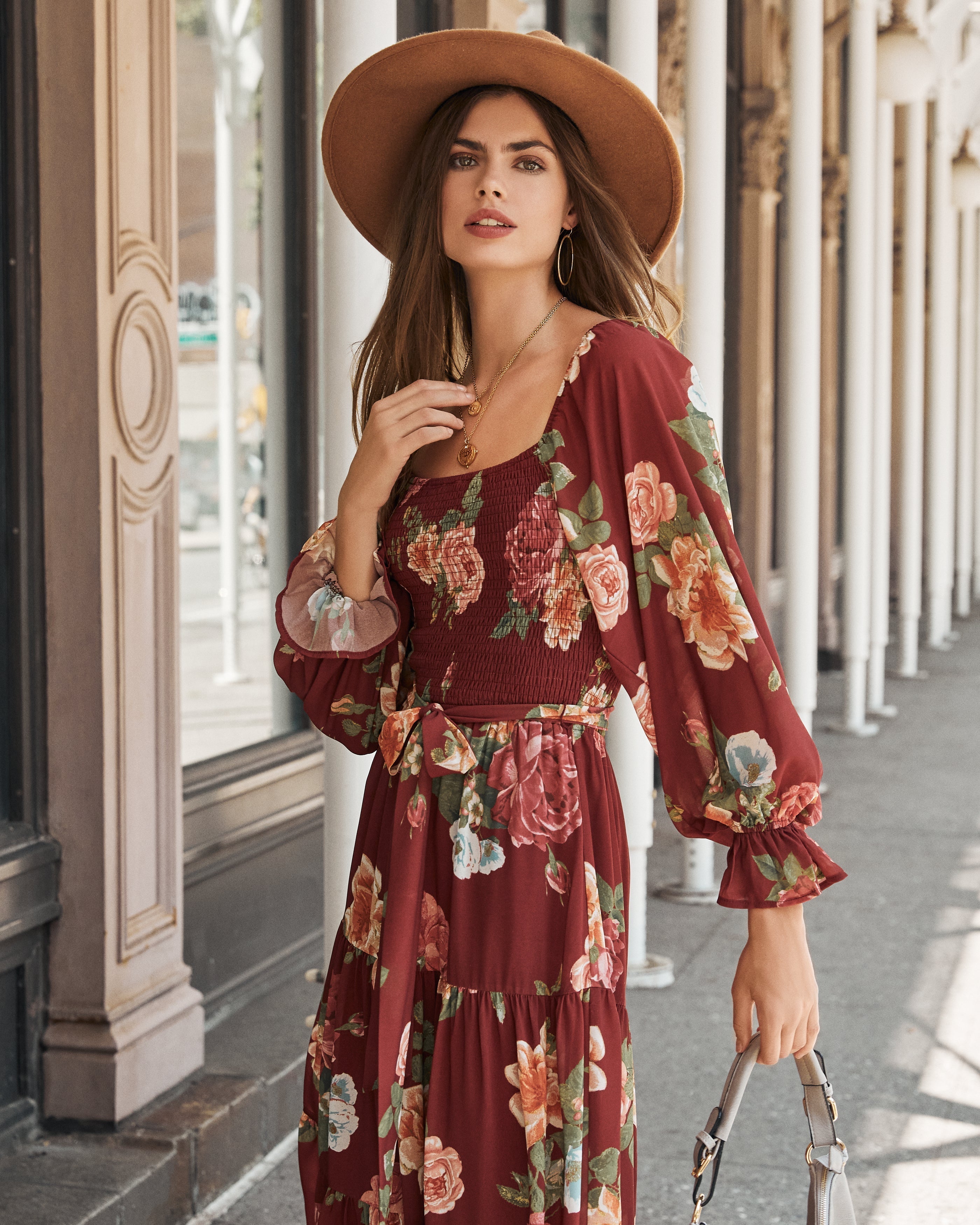 Claudette Floral Smocked Midi Dress - FINAL SALE