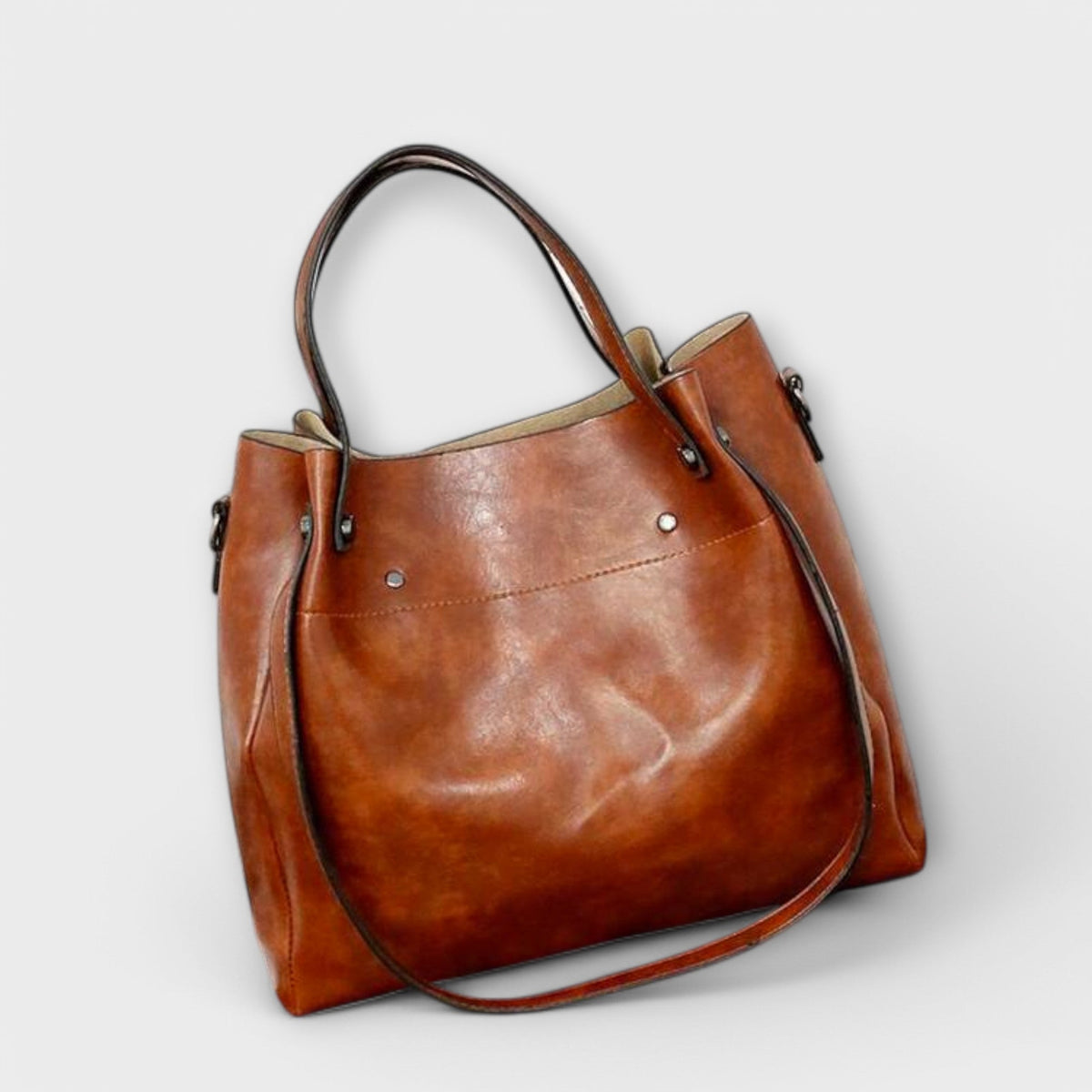Faux Leather Tote Crossbody and Pouch Four Piece Bag Set