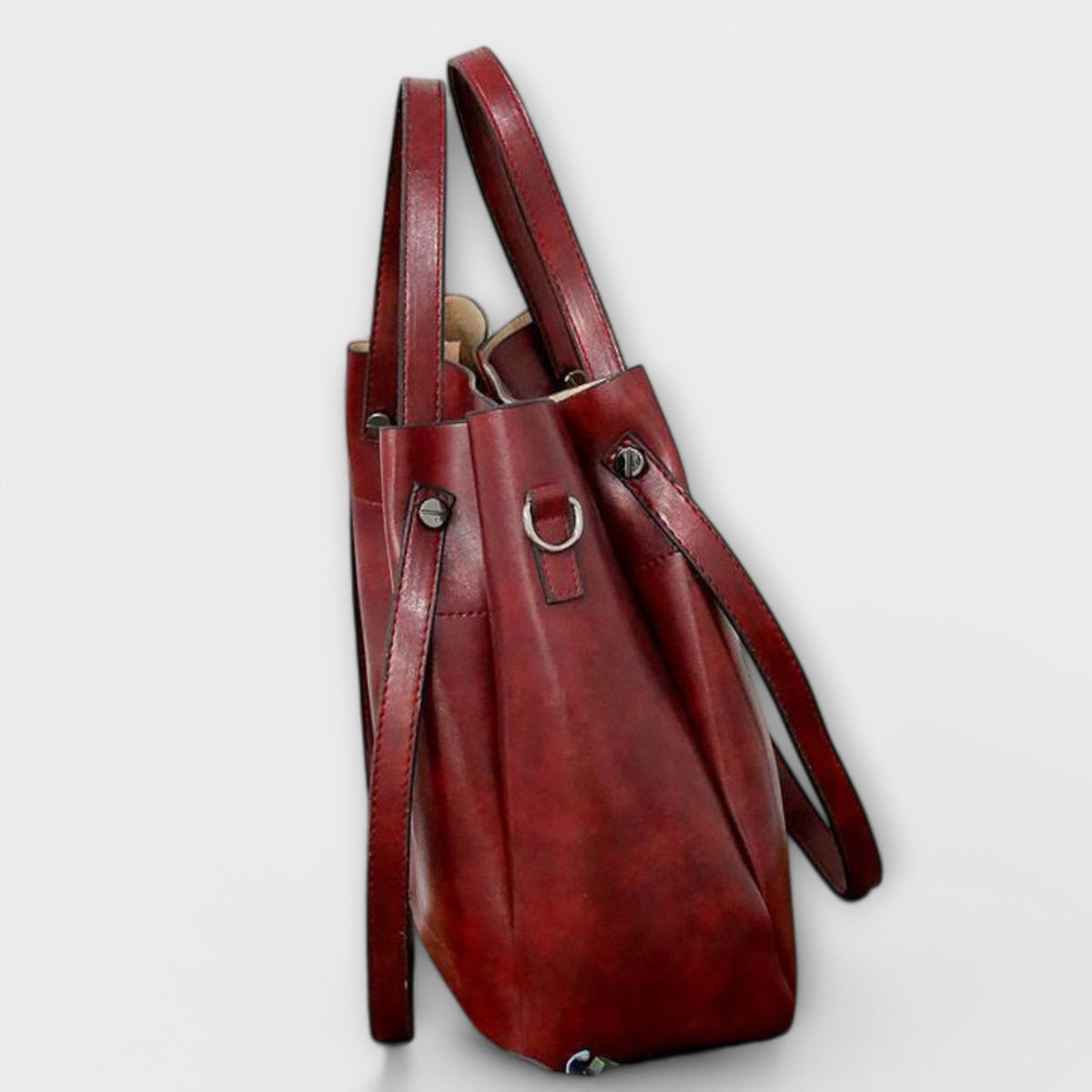Faux Leather Tote Crossbody and Pouch Four Piece Bag Set