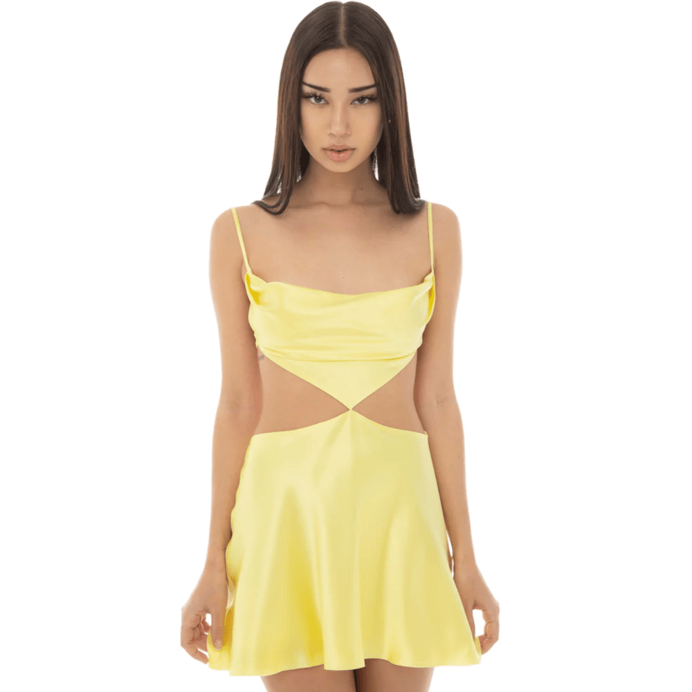 One Summer Day Satin Summer Mini Dress - View 9