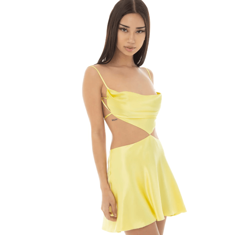 One Summer Day Satin Summer Mini Dress - View 10