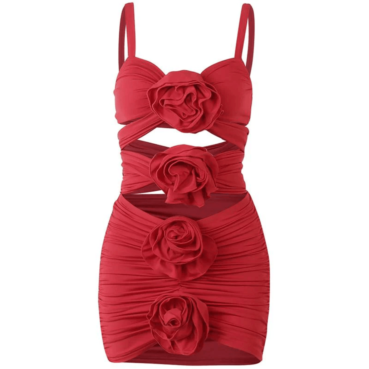 Happiest Cutout Embellished Ruched Mini Dress 10