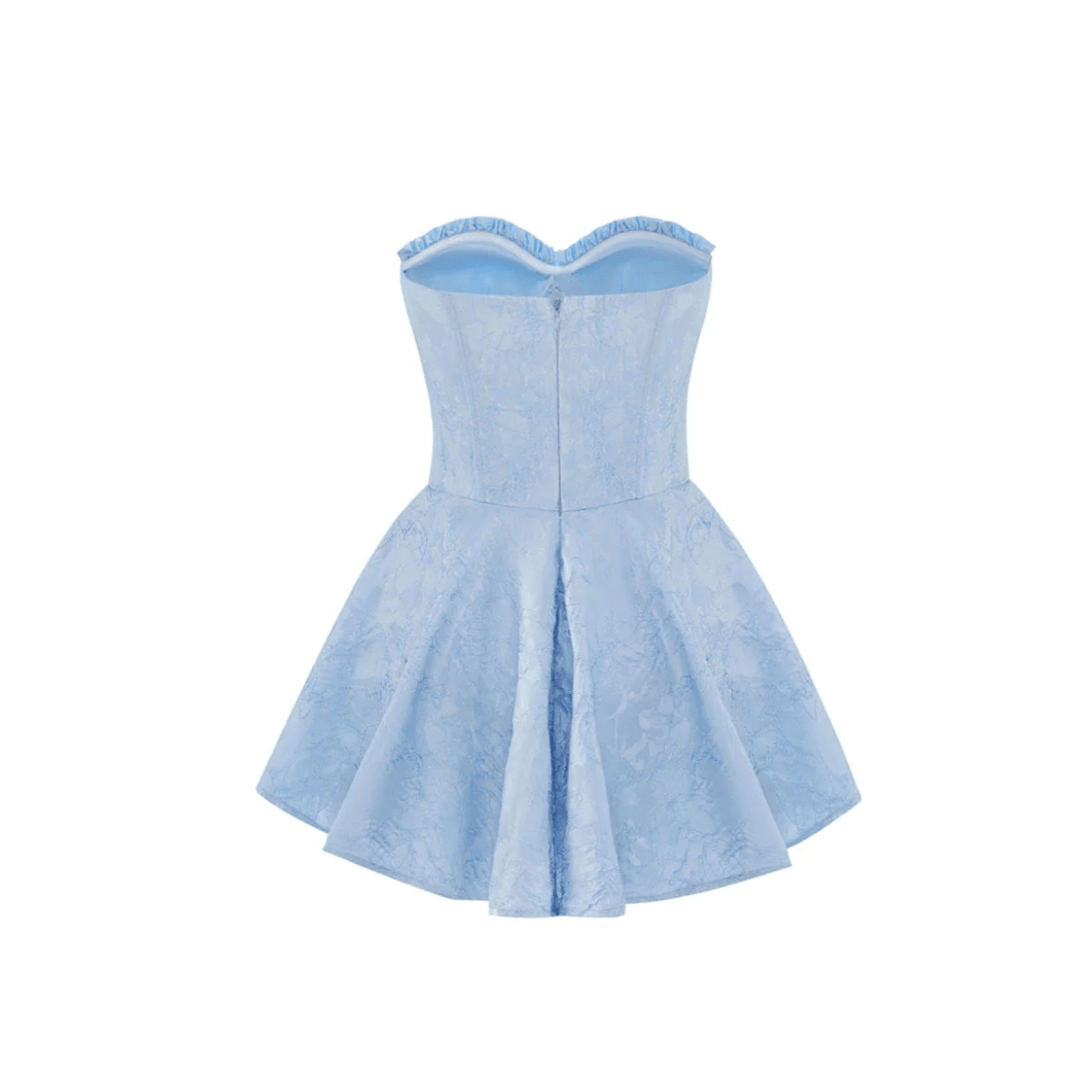 Strapless Corset Ruffle Peplum Mini Dress