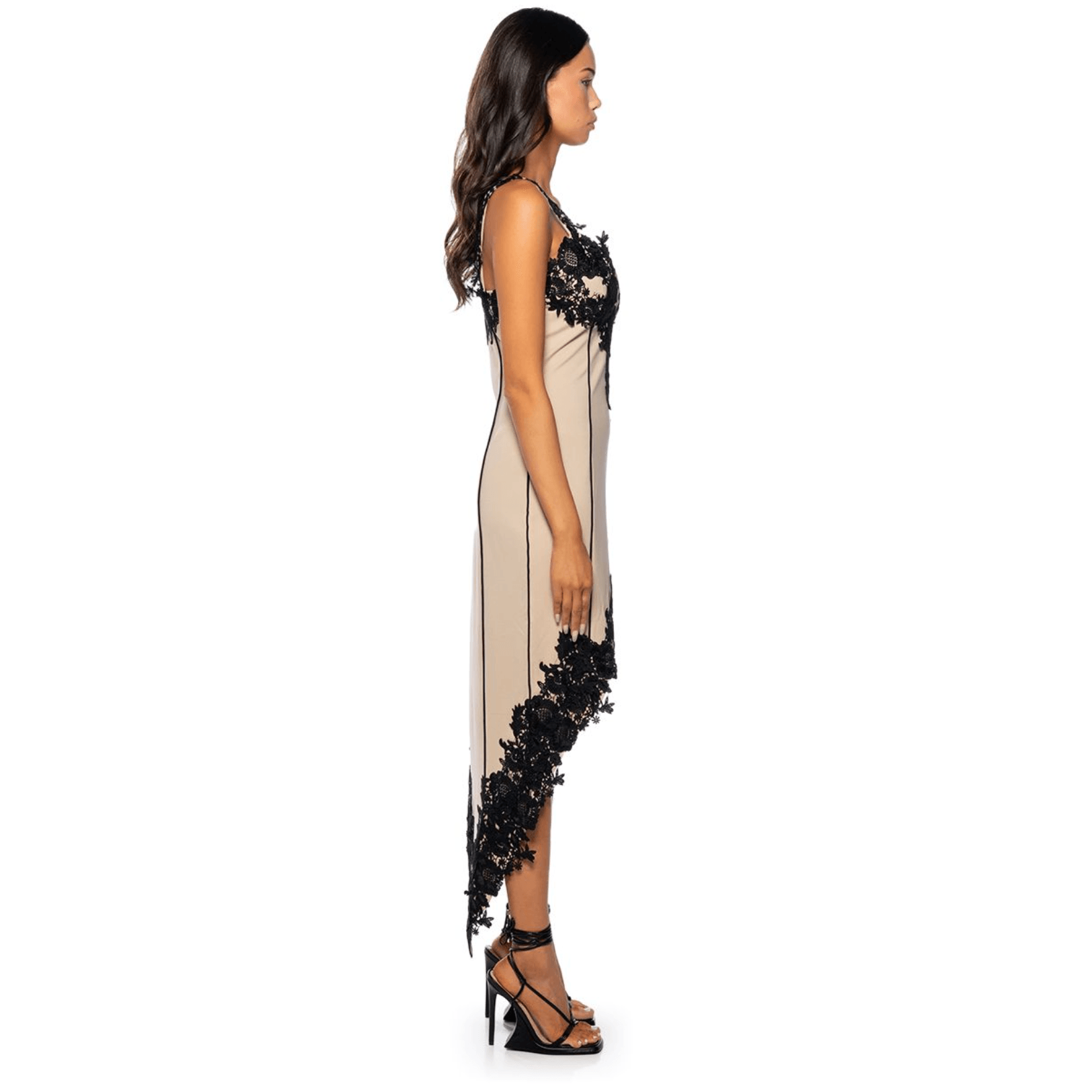 Your Style Points Asymmetrical Lace Midi Dress - View 7