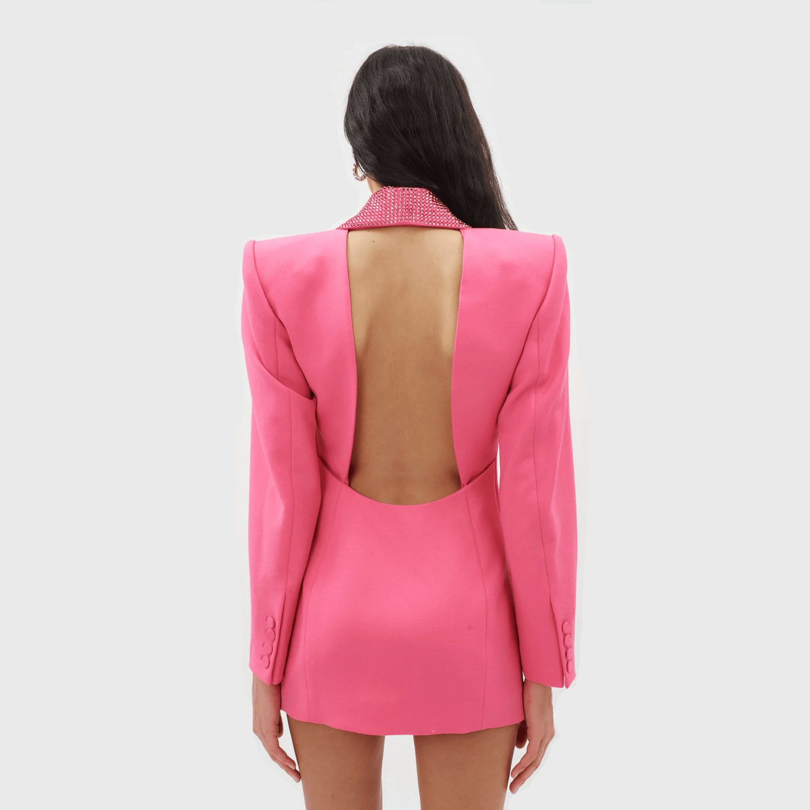 Sequin Shawl Lapel Double Breasted Long Sleeve Blazer Mini Dress