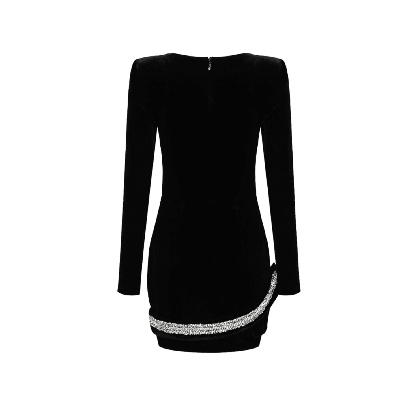 Passionate Jewel Diamond Snake Velvet Mini Dress - View 10