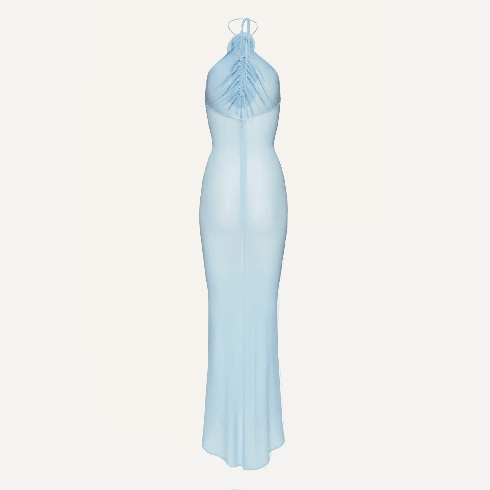 Easy Style Blue Mesh Maxi Dress