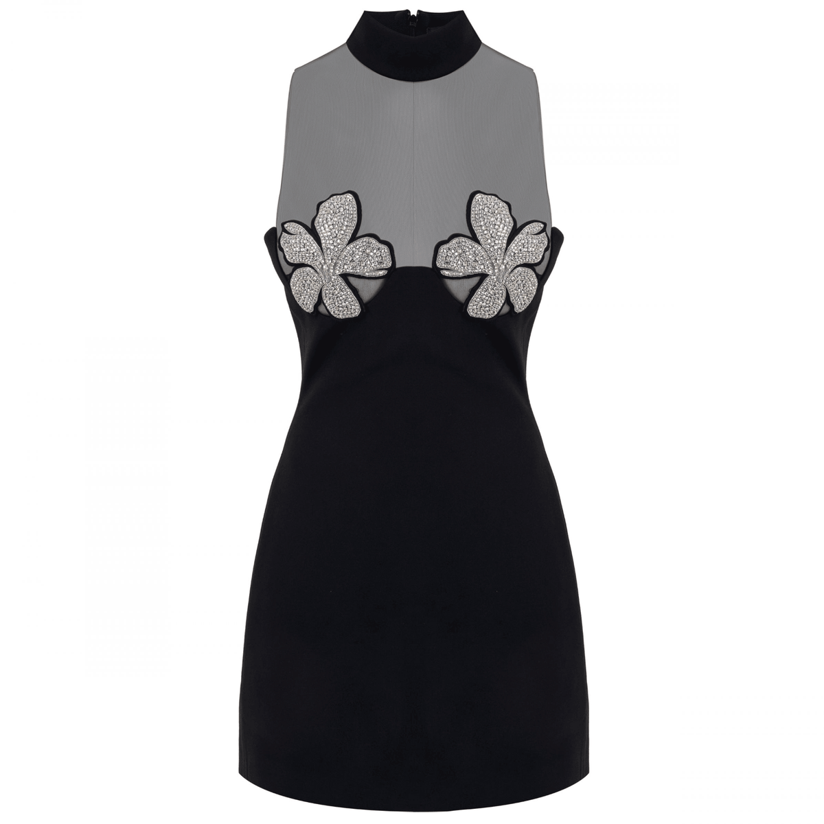 Daytime Crystal Mesh Mini Dress - View 7