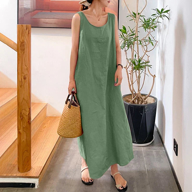 Juana Elevated Linen Dress Premium Wardrobe Essential