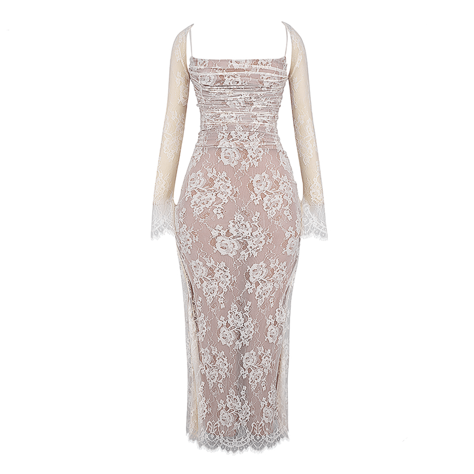 Dual Realms Vintage Lace Maxi Dress - View 15