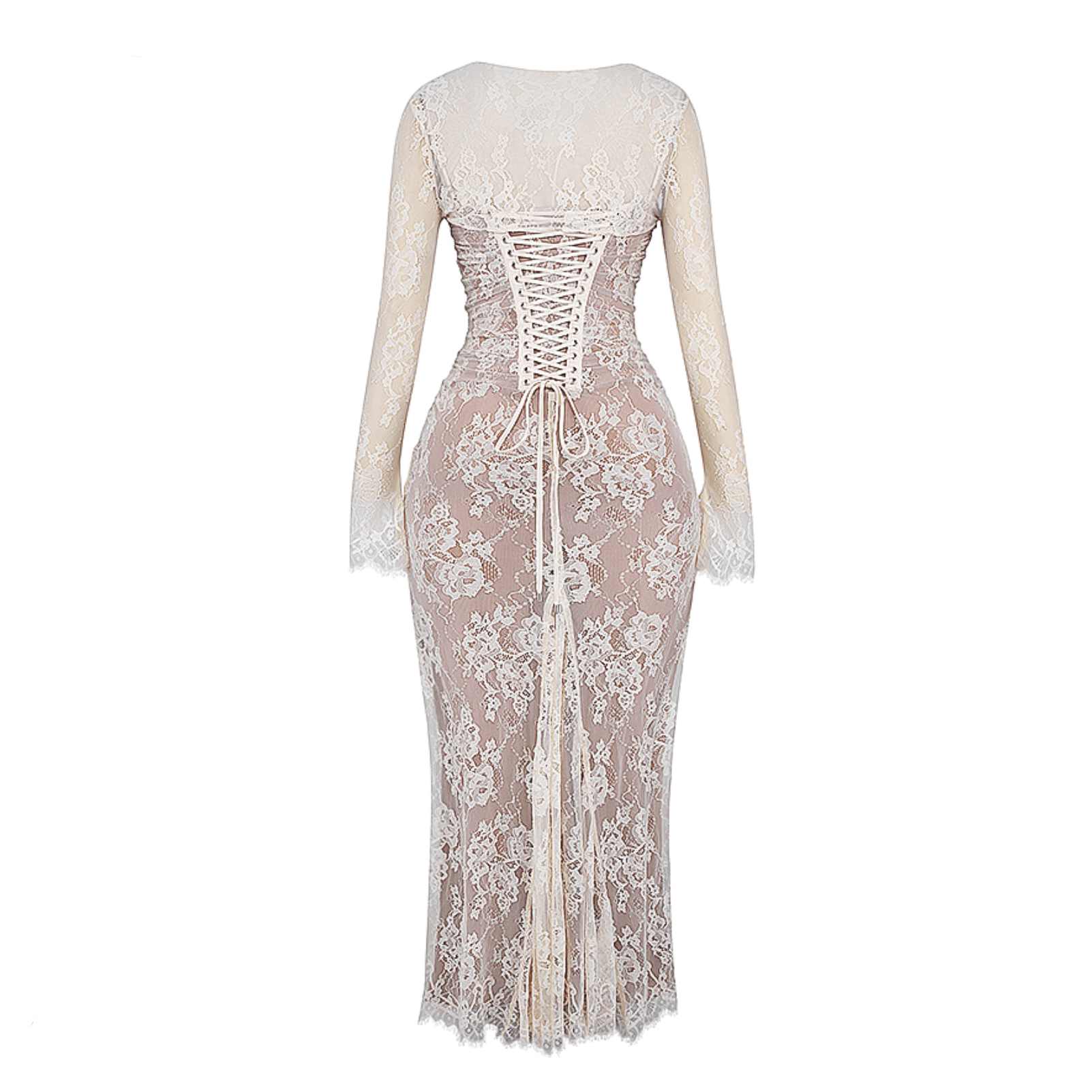 Dual Realms Vintage Lace Maxi Dress - View 16