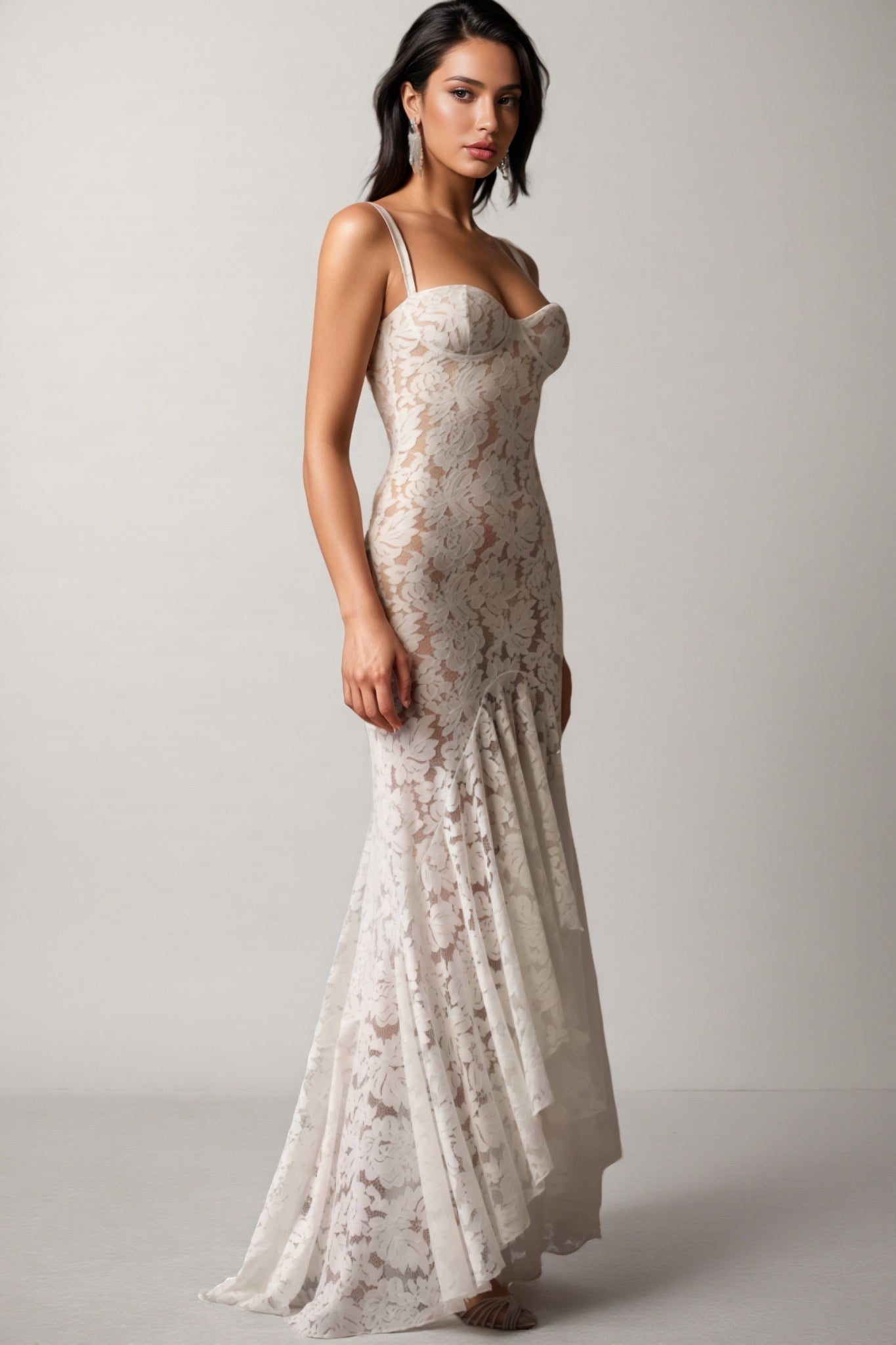Carolh Sleeveless Lace Maxi Dress - View 3