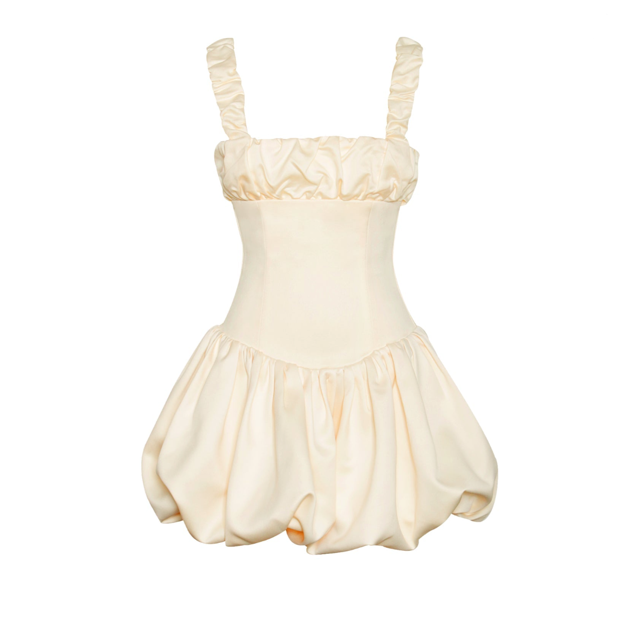 His Beautiful Dilemma Satin Bubble Hem Mini Dress - View 17