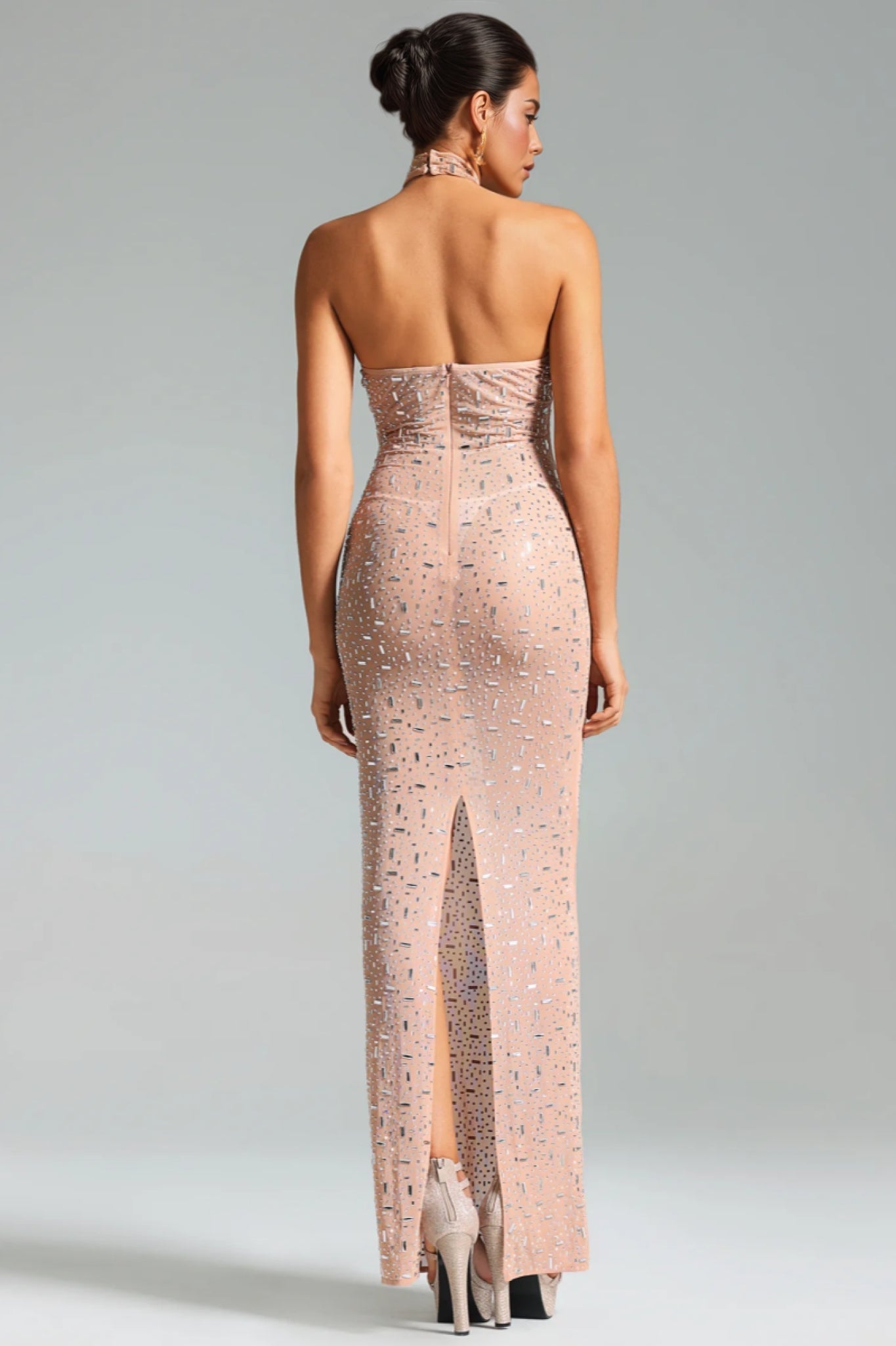 Mirelid Halter Diamond Maxi Dress - View 5