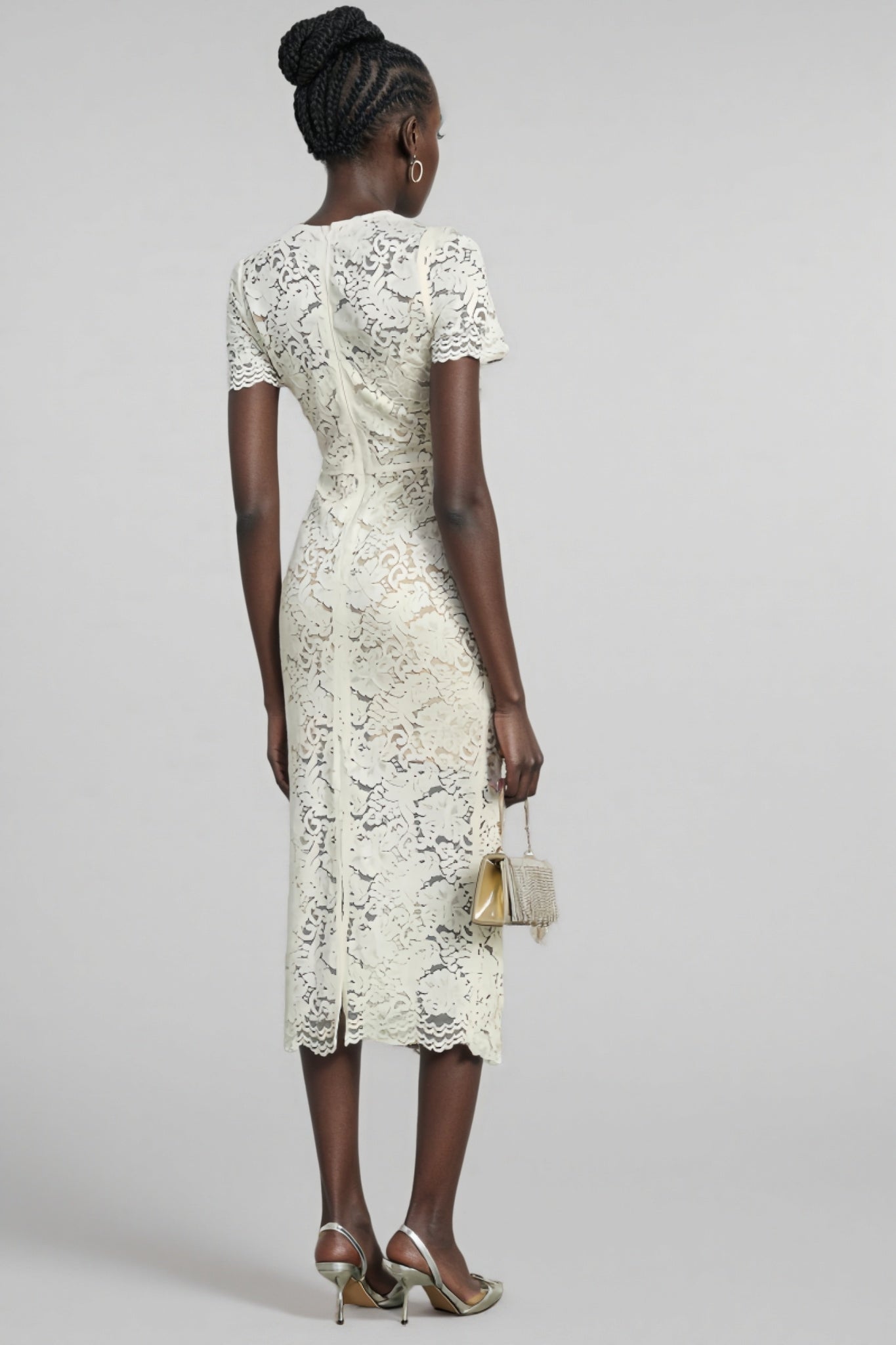 Fina Lace Slim Fit Midi Dress - View 5