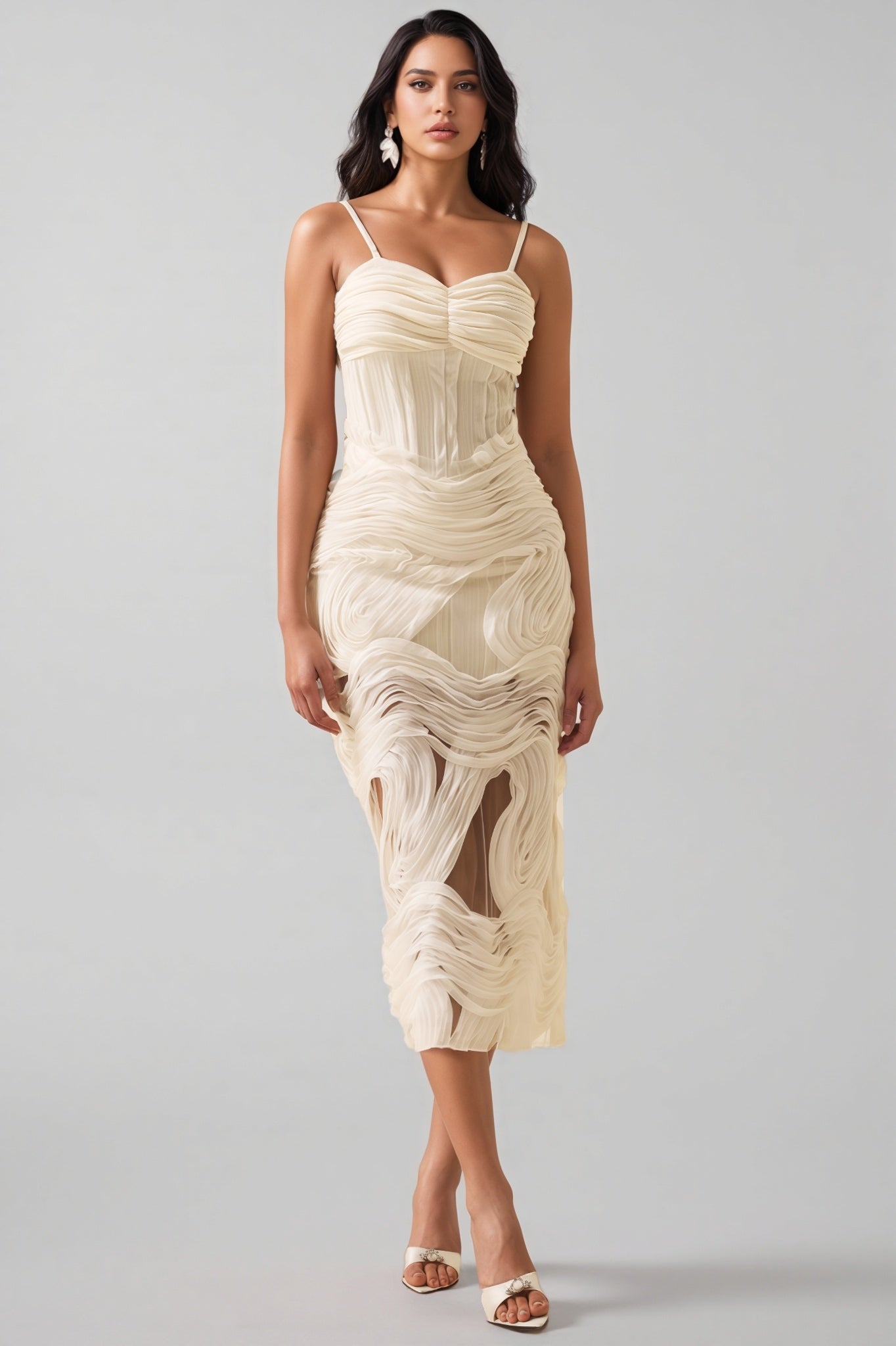 Nilo Lace Sleeveless Midi Dress - View 4