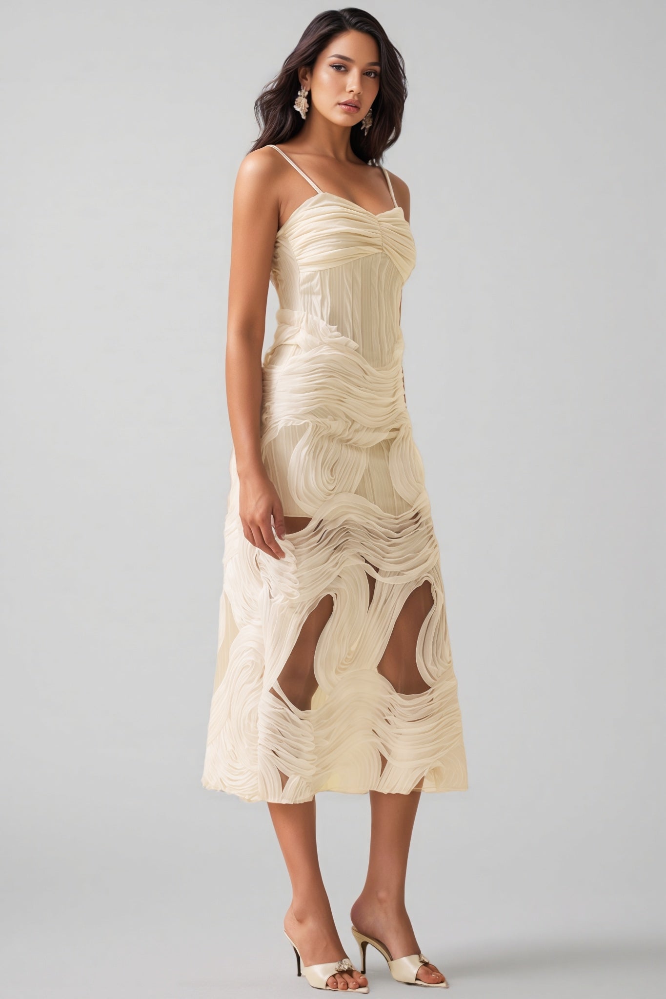 Nilo Lace Sleeveless Midi Dress - View 2