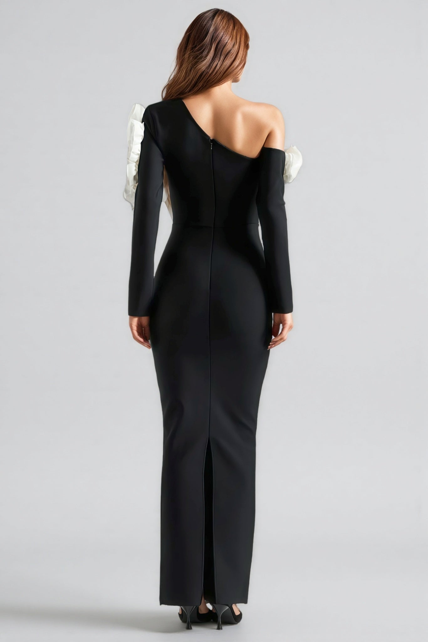 Laila One Shoulder Cutout Slim Bandage Maxi Dress - View 3