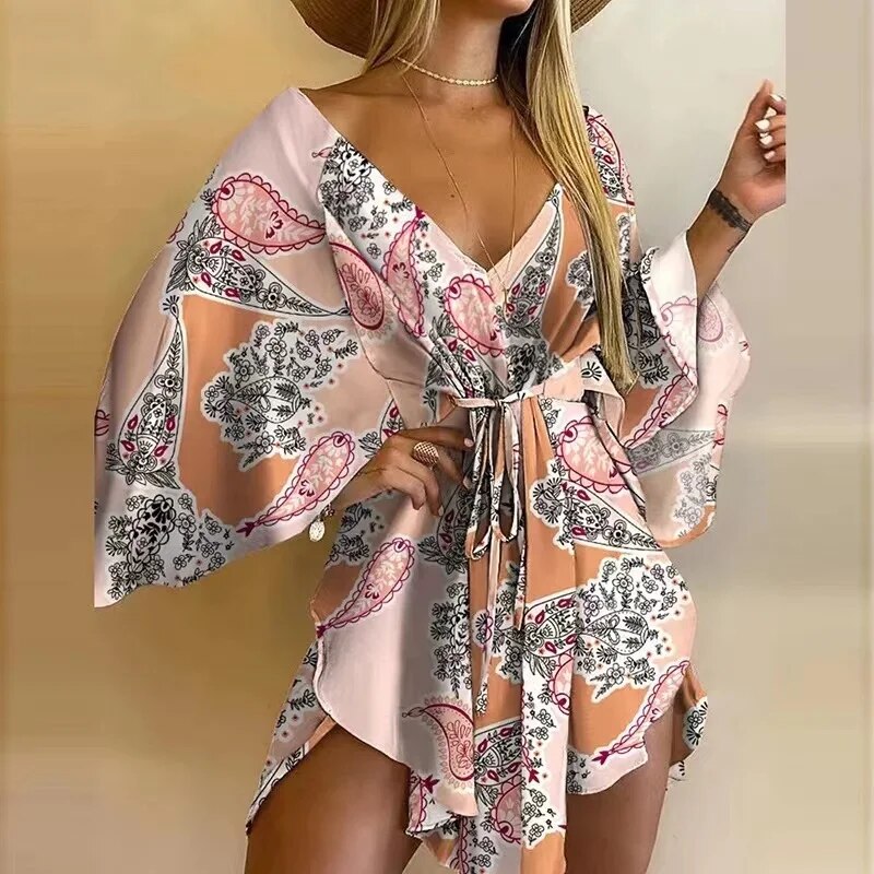 Ora Elegant Patterned Dress for Women Easy Wear Style