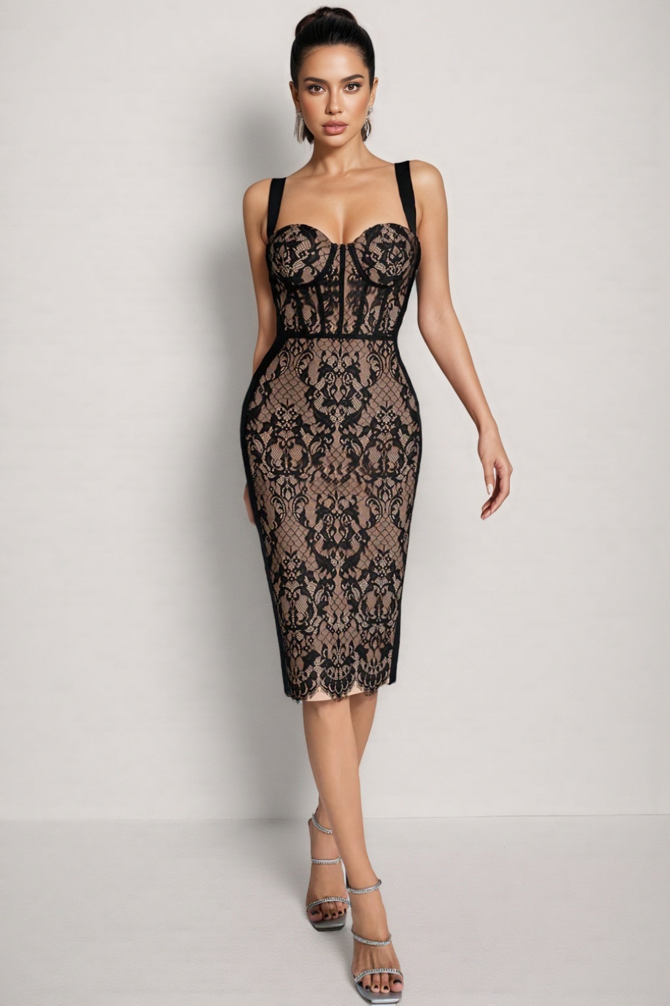 Florian Lace Midi Dress - View 2