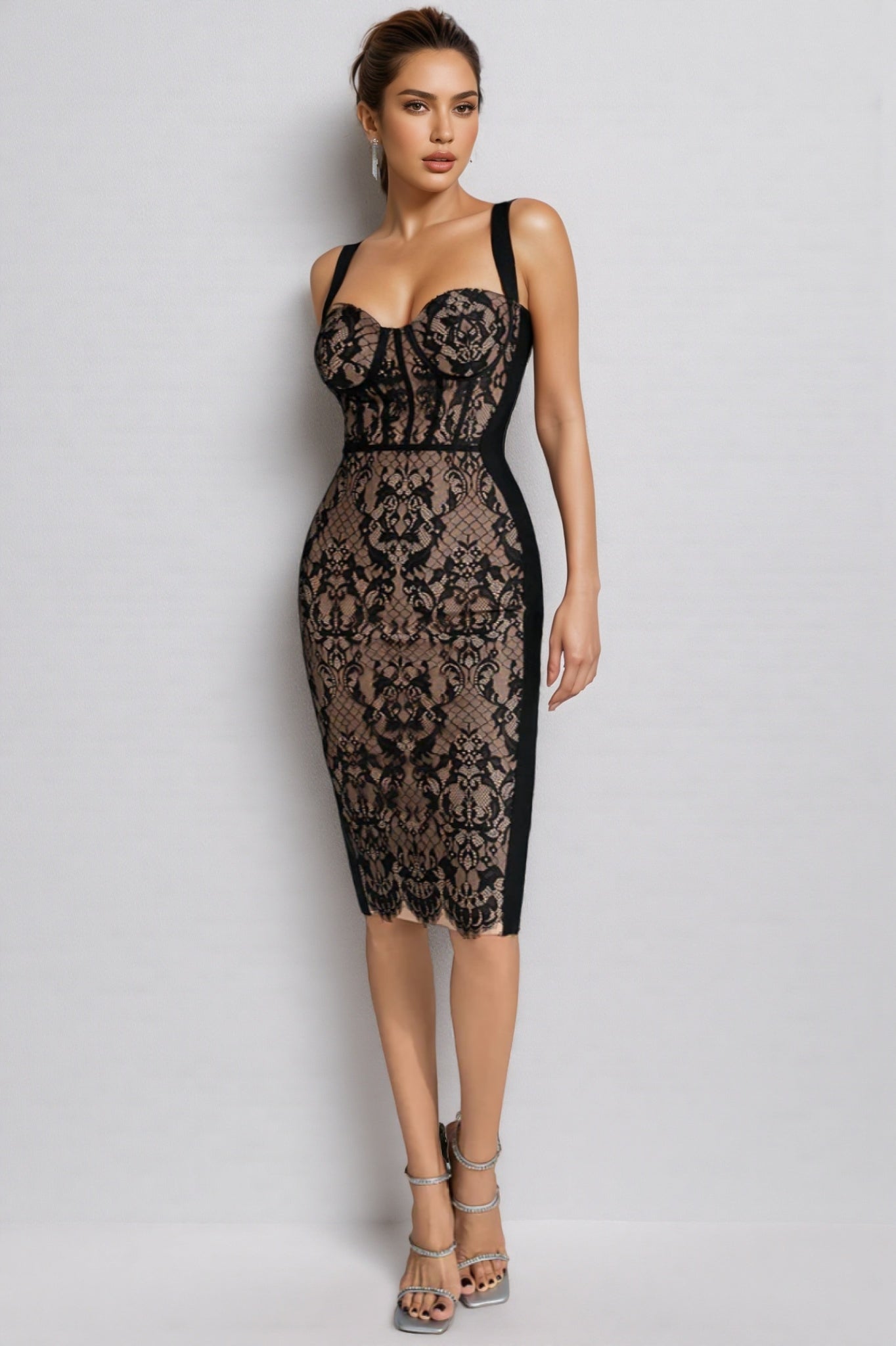Florian Lace Midi Dress - View 4