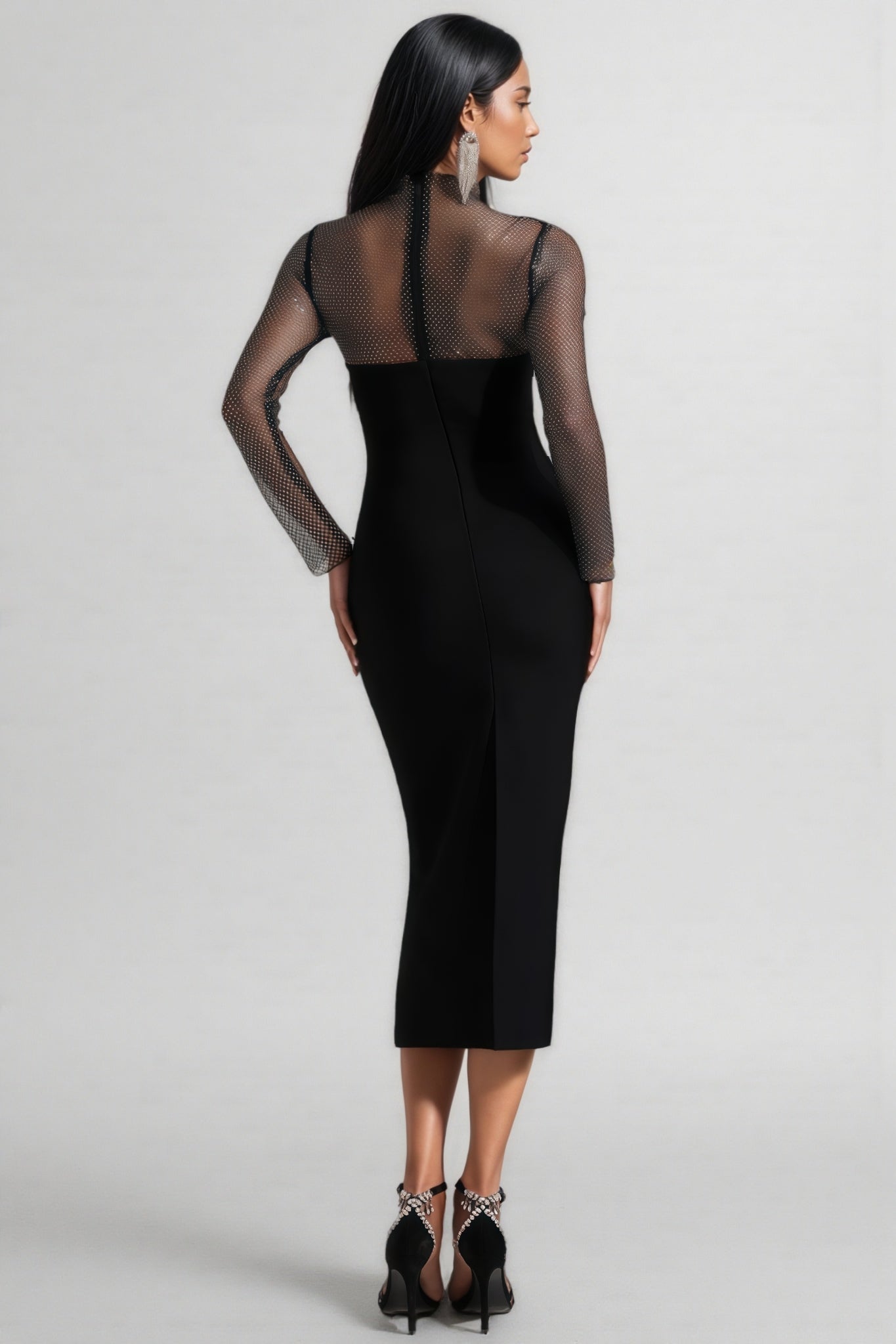 Umari Long Sleeve Bandage Maxi Dress - View 5