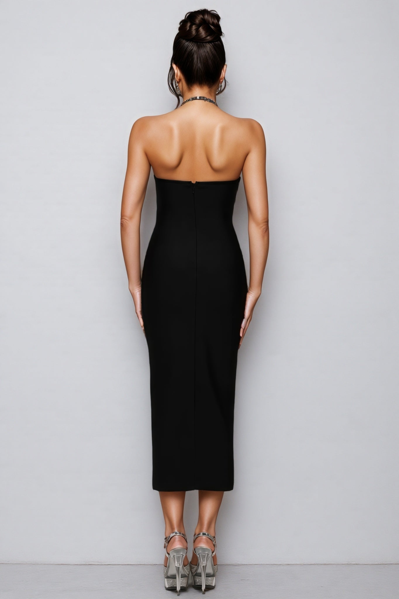 Shea Halter Diamond Bandage Maxi Dress - View 5