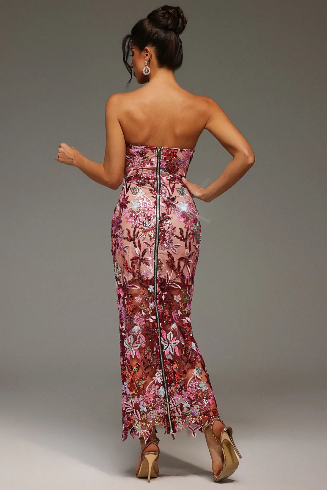 CHIC ELEGANT BACKLESS MAXI DRESS