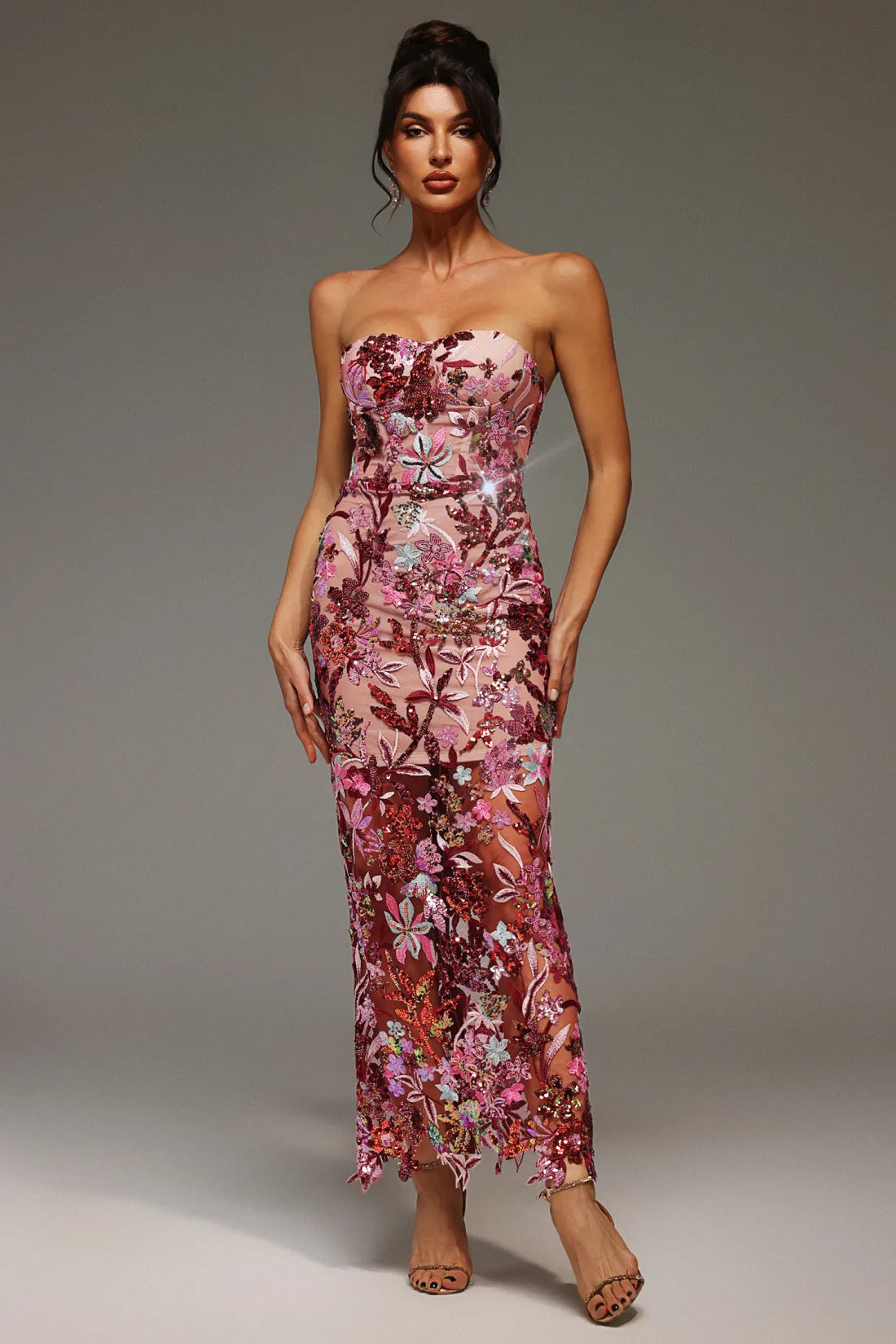 CHIC ELEGANT BACKLESS MAXI DRESS