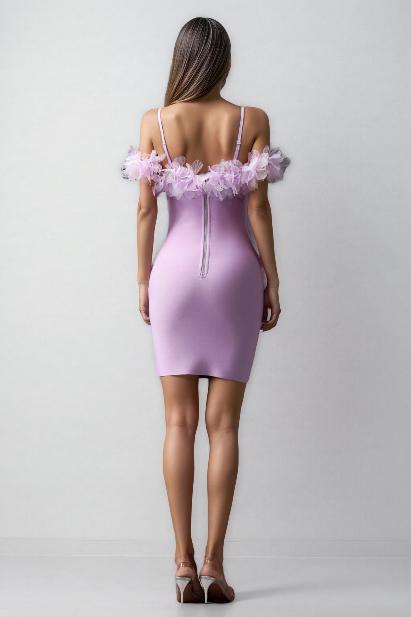 Bandage 3D Floral Mini Dress - View 5