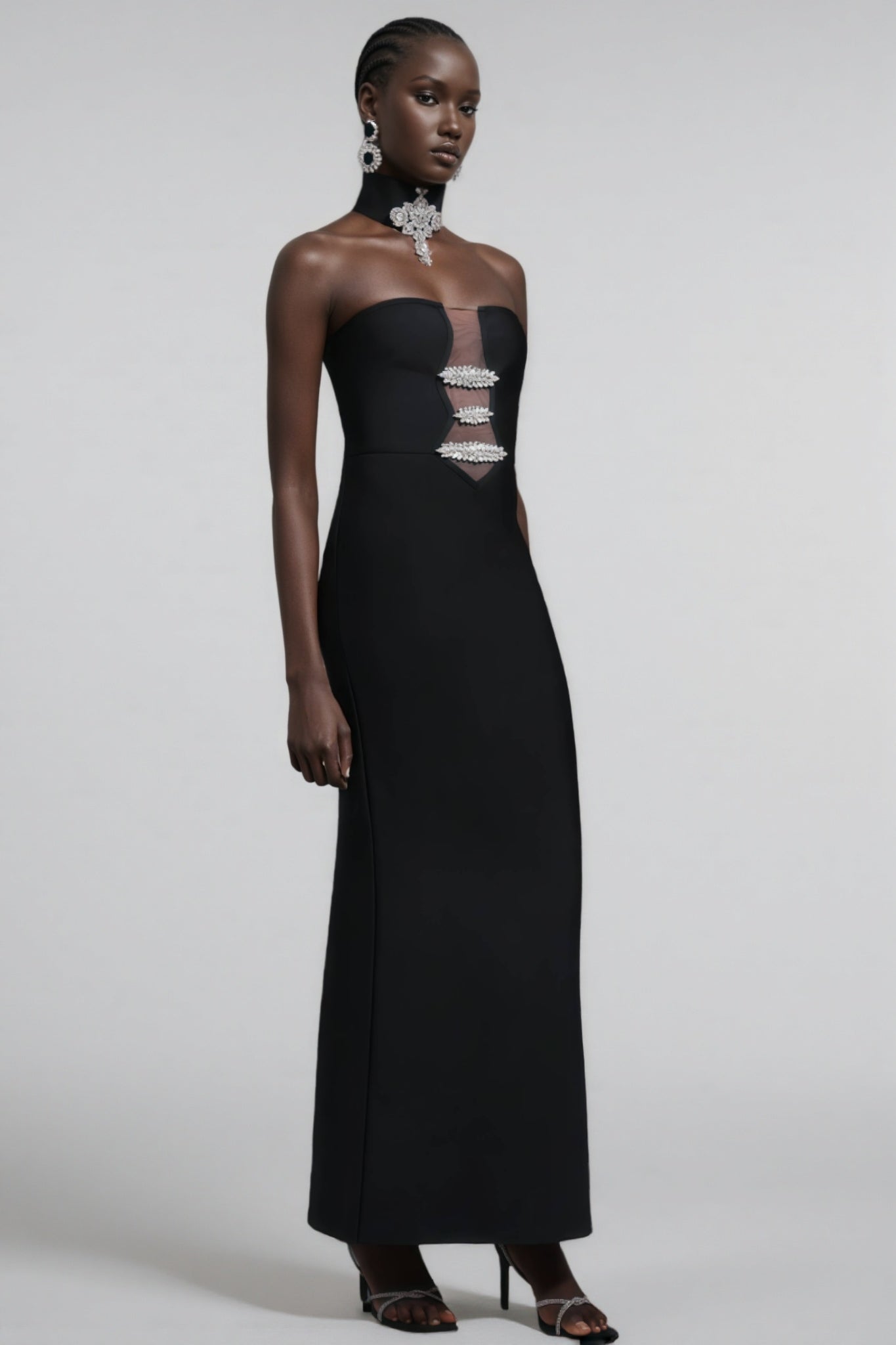 Naysk Rhinestone Bandage Maxi Dress - View 4