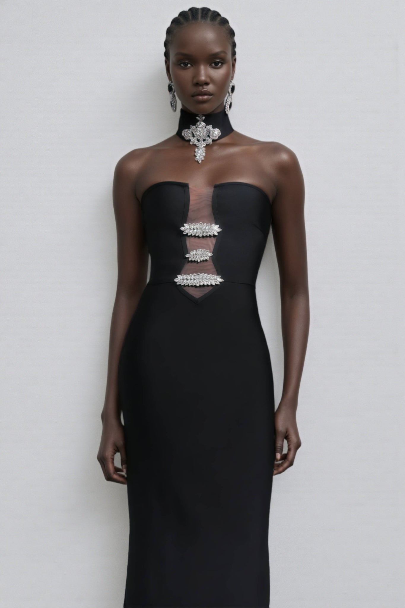 Naysk Rhinestone Bandage Maxi Dress - View 2
