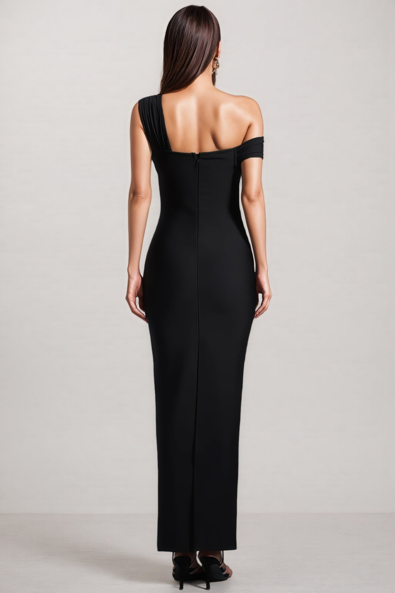 Zinnilk One Shoulder Diamond Bandage Maxi Dress - View 5
