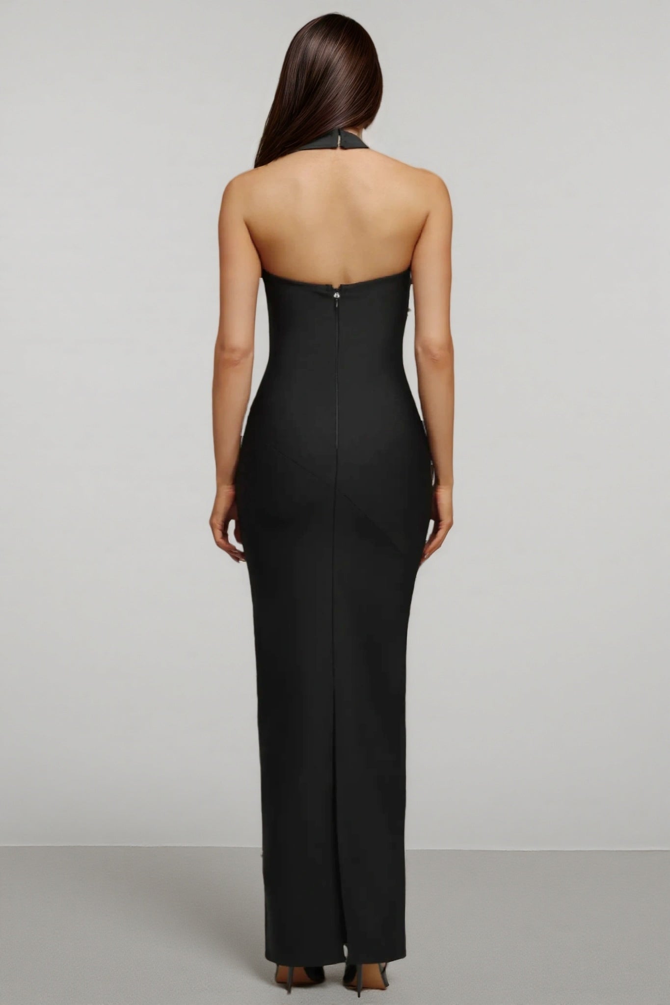 Conrad Halter Diamond Maxi Dress - View 6