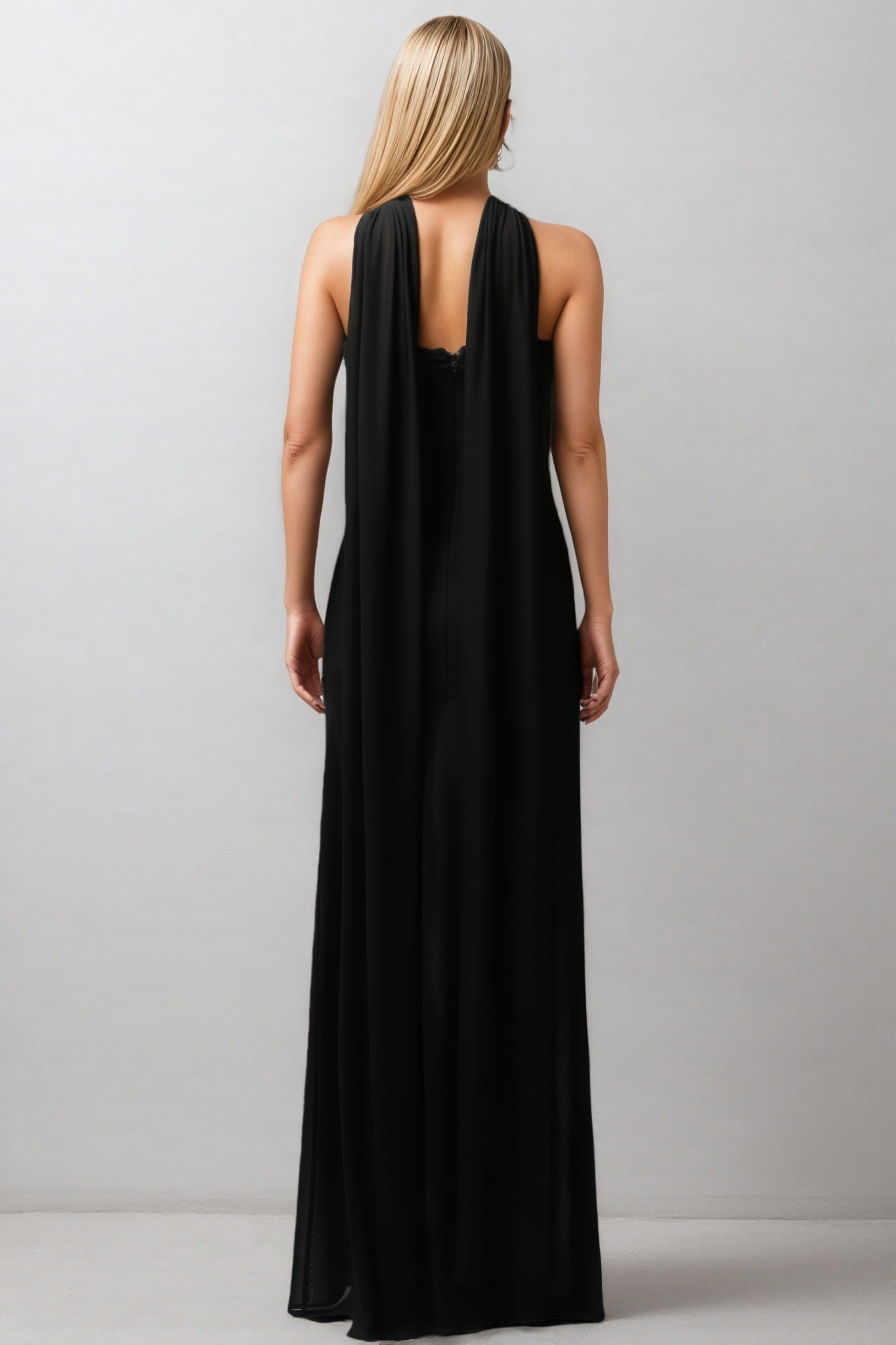 Gricely Sleeveless Tulle Ribbon Bandage Maxi Dress - View 5