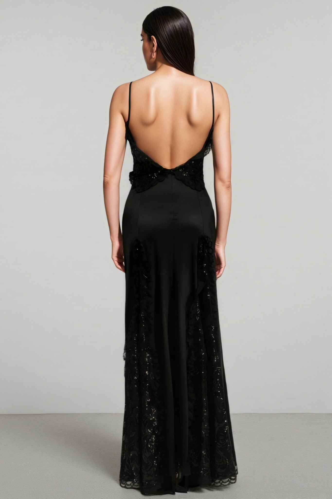 Vali Sleeveless V Neck Lace Maxi Dress - View 5