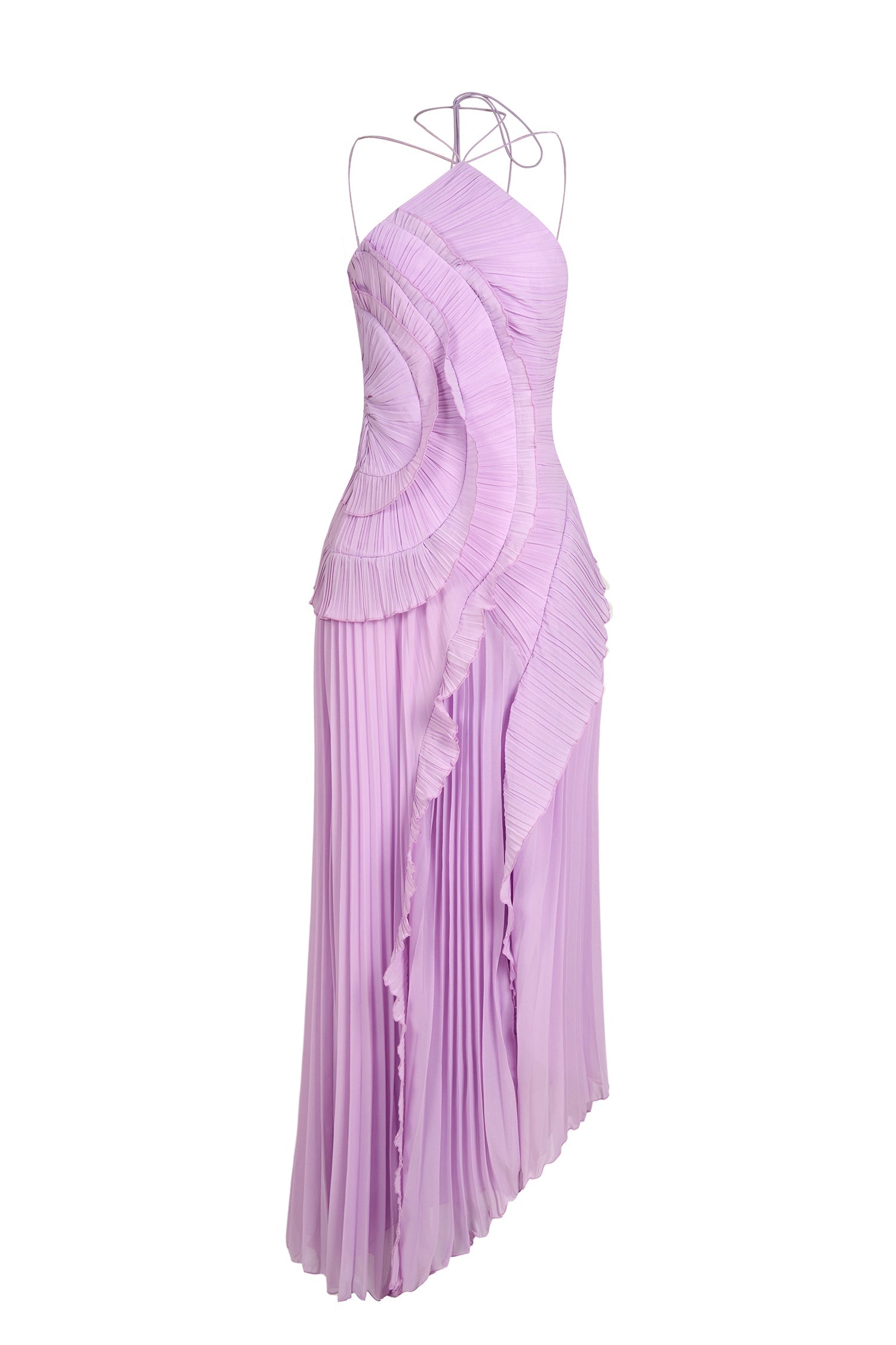 ARIA PLEATED MAXI DRESS Purple