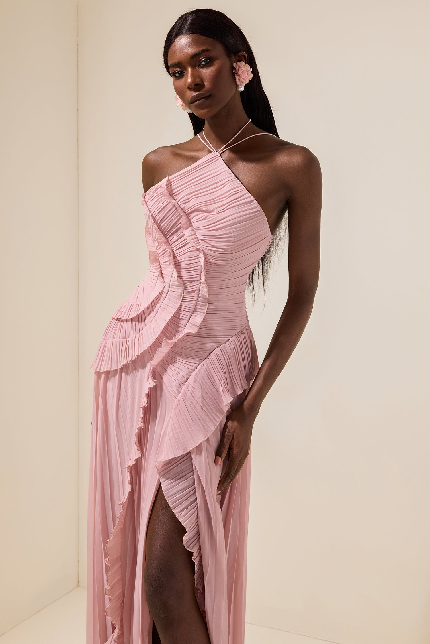 ARIA PLEATED MAXI DRESS