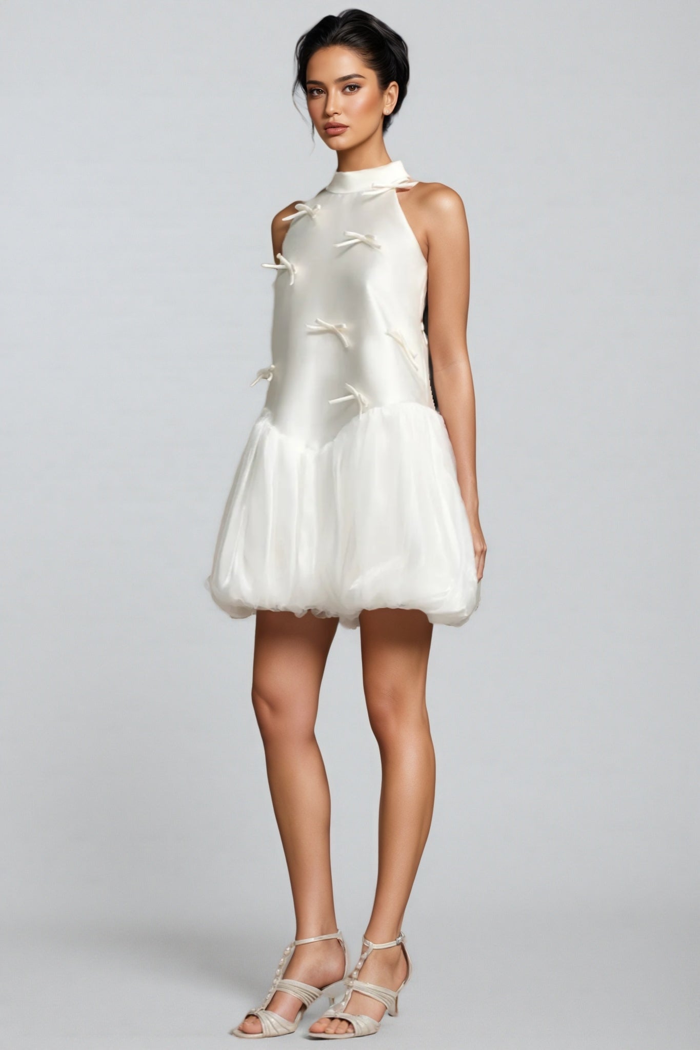 Sequoya Strapless Satin Sleeveless Mini Dress - View 2