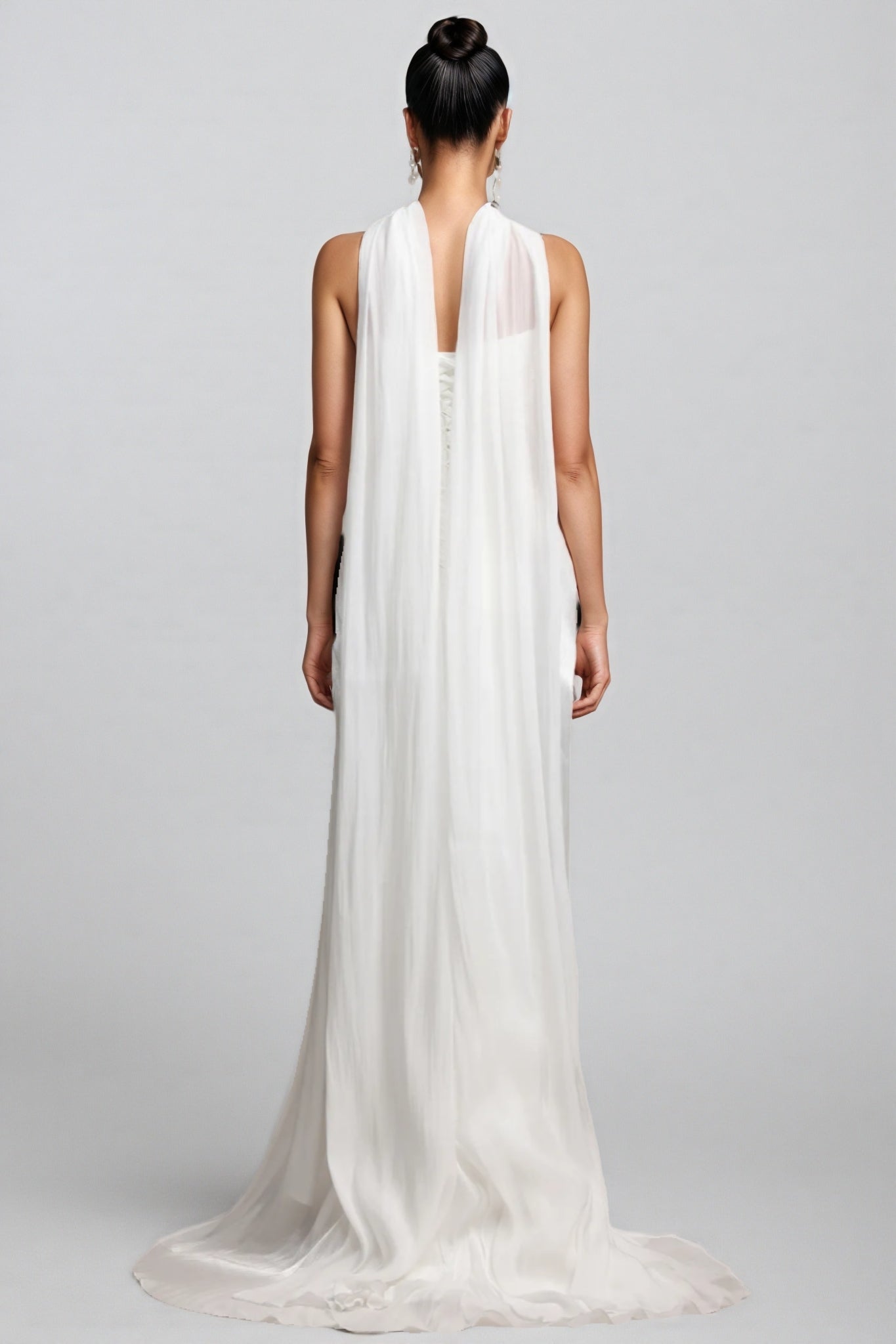 Rafik Pleated Strapless Wedding Maxi Dress - View 5