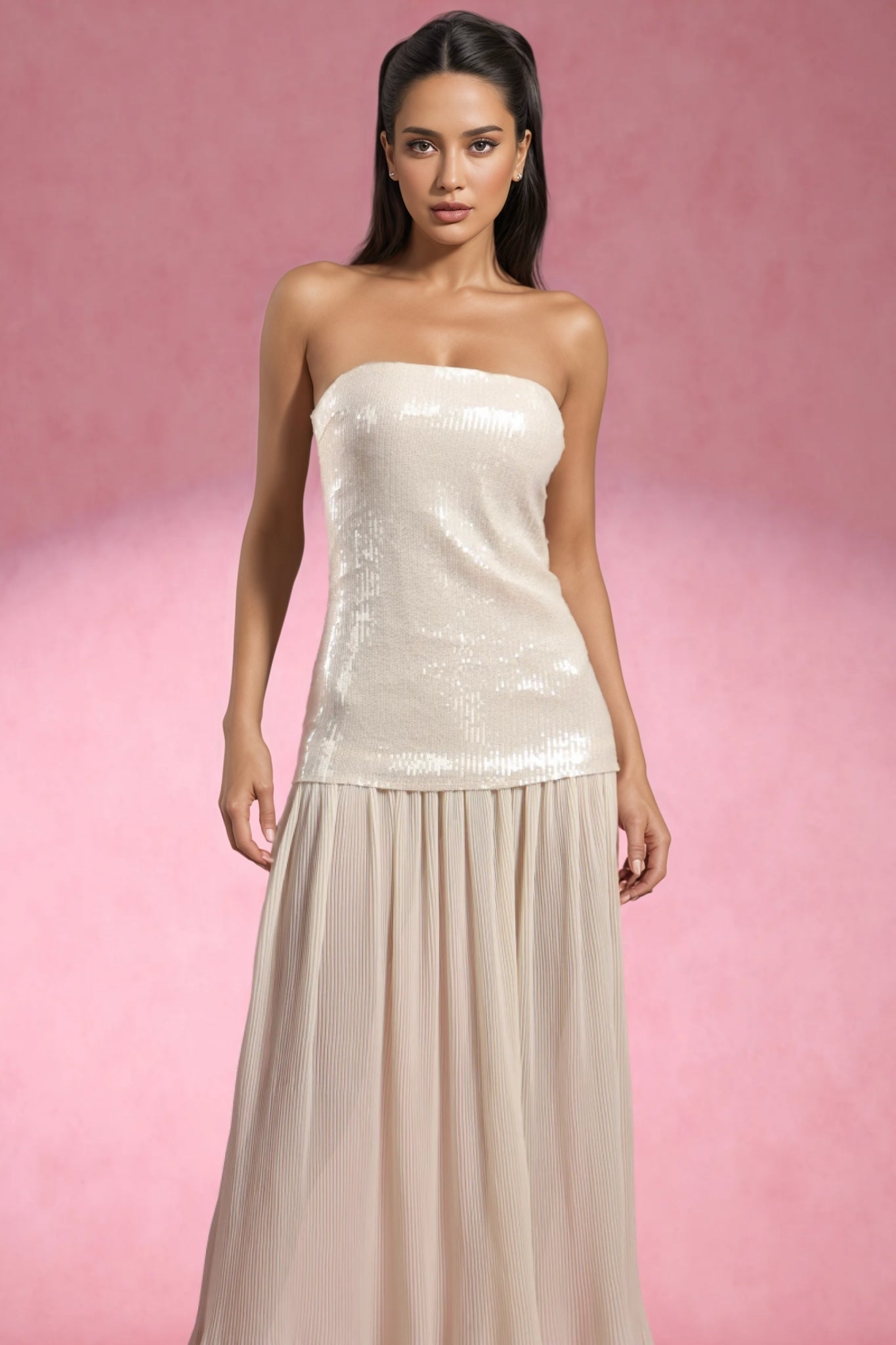Eyola Sleeveless Sequin Maxi Dress - View 4